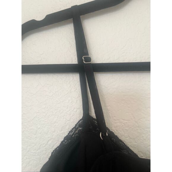 Forever 21 Black Mesh Ruched Camisole Top NEW - Picture 7 of 7